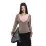 Plain Camisole Top / Long-Sleeve V-Neck Plain Knit Top