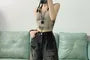 Mid Rise Washed Distressed Denim Wide Leg Shorts