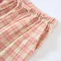 Drawstring Waist Plaid Lounge Pants