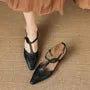 Pointy High Heel Twisted Strap Sandals