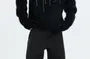 Mock Neck Rhinestone Detail Fluffy Sweater
