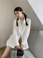 Long-Sleeve Plain Zip Shirt