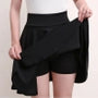 High Waist Plain Mini A-Line Skort