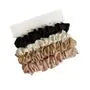 Set of 4: Shirred Silk Hair Tie (various designs)