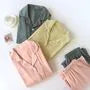 Pajama Set: Long-Sleeve Button-Up Top + Pants (Various Designs)