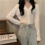 V-Neck Plain Ribbed Button-Up Cardigan