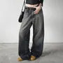 Mid-Rise Washed Baggy Jeans