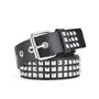 Faux Leather Studded Belt