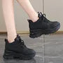 Platform Panel Hidden Wedge Sneakers