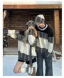 Couple Matching Round Neck Jacquard Sweater / Beanie / Scarf / Set