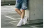 Washed Distressed Denim Shorts