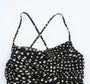 Spaghetti Strap Polka Dot Ruched Slip Asymmetrical  Dress