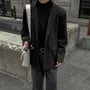 Lapel Collar Plain One-Buttoned Blazer
