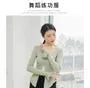 Long-Sleeve Front-Slit Dance Top