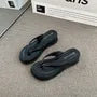 Plain Platform Flip-flops