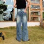 Mid Rise Washed Wide Leg Jeans