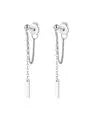 Chained Sterling Silver Dangle Earring