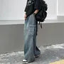 High Waist Baggy Cargo Jeans