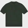 Short-Sleeve Collar Plain Ribbed T-Shirt