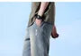 Mid Waist Washed Denim Shorts