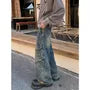 Low Waist Washed Baggy Cargo Jeans