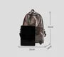 Plain Faux Leather Zip Backpack