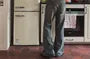 High Waist Washed Boot Cut Jeans
