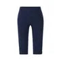 High-Waist Plain Side Slit Capri Pants