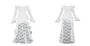 Off-Shoulder Ruffle Lace Long Sleeve High Low Dress