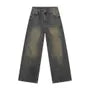 Mid Rise Washed Wide Leg Jeans
