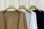 Puff-Sleeve Plain Knit Shrug
