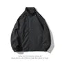 Stand Collar Plain Zip Windbreaker