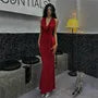 Cowl Neck Sleeveless Plain Bodycon Maxi Dress