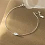 925 Sterling Silver Rhinestone Chain Bracelet