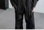 Long-Sleeve Scarf Neck Button-Up Plain Shirt
