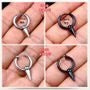 Stainless Steel Cone Dangle Hoop Earring