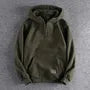 Plain Half Zip Hoodie