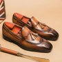 Tassel Faux Leather Loafers