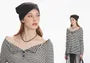 Long-Sleeve Off Shoulder Striped Top