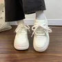 Platform Plain Lace Up Sneakers