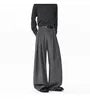 Mid Rise Plain Pleated Baggy Dress Pants