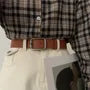 Unisex Faux-Leather Belt