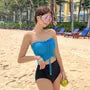 Halter Two Tone Tankini Set