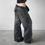 Mid-Rise Washed Baggy Jeans