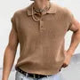 Demon Hunter Collar Plain Knit Tank Top