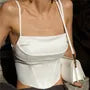 Square Neck Plain Cropped Corset Top