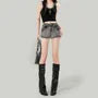 High Waist Washed Denim Shorts