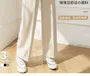 High-Waist Plain Self-Tie Wide-Leg Suit Pants