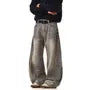 Mid Rise Washed Wide Leg Jeans