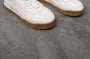 Genuine Leather Platform Panel Sneakers